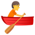 Bagaimana Person Rowing Boat emoji terlihat di Joypixels.