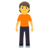 Bagaimana Person Standing emoji terlihat di Joypixels.