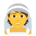 Bagaimana Person with Veil emoji terlihat di Joypixels.