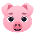 Bagaimana Pig Face emoji terlihat di Joypixels.