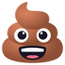 Bagaimana Pile of Poo emoji terlihat di Joypixels.