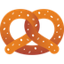 Bagaimana Pretzel emoji terlihat di Joypixels.