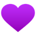 Bagaimana Purple Heart emoji terlihat di Joypixels.