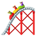 Bagaimana Roller Coaster emoji terlihat di Joypixels.