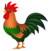 Bagaimana Rooster emoji terlihat di Joypixels.