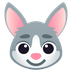 Bagaimana Rabbit Face emoji terlihat di Joypixels.