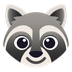 Bagaimana Raccoon emoji terlihat di Joypixels.