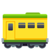 Bagaimana Railway Car emoji terlihat di Joypixels.