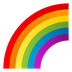 Bagaimana Rainbow emoji terlihat di Joypixels.