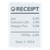 Bagaimana Receipt emoji terlihat di Joypixels.