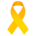 Bagaimana Reminder Ribbon emoji terlihat di Joypixels.