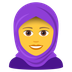 Bagaimana Woman with Headscarf emoji terlihat di Joypixels.