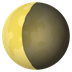 Bagaimana Waning Crescent Moon emoji terlihat di Joypixels.