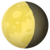 Bagaimana Waning Gibbous Moon emoji terlihat di Joypixels.