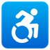 Bagaimana Wheelchair Symbol emoji terlihat di Joypixels.