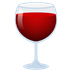 Bagaimana Wine Glass emoji terlihat di Joypixels.