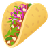 Bagaimana Taco emoji terlihat di Joypixels.