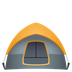 Bagaimana Tent emoji terlihat di Joypixels.