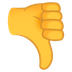 Bagaimana Thumbs Down emoji terlihat di Joypixels.