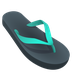 Bagaimana Thong Sandal emoji terlihat di Joypixels.