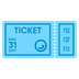 Bagaimana Ticket emoji terlihat di Joypixels.