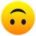 Bagaimana Upside-Down Face emoji terlihat di Joypixels.