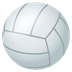 Bagaimana Volleyball emoji terlihat di Joypixels.