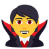 Bagaimana Vampire emoji terlihat di Joypixels.