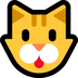 Come Muso di gatto emoji appare su Microsoft.