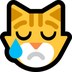 Come Gatto che piange emoji appare su Microsoft.