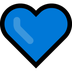 Come Cuore blu emoji appare su Microsoft.