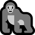 Come Gorilla emoji appare su Microsoft.