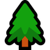 Come Albero sempreverde emoji appare su Microsoft.