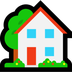 Come Casa con giardino emoji appare su Microsoft.