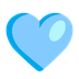 Come Cuore azzurro emoji appare su Microsoft.