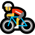 Come Ciclista emoji appare su Microsoft.