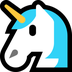 Come Unicorno emoji appare su Microsoft.