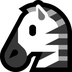 Come Zebra emoji appare su Microsoft.