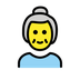 Hvordan Gammel kvinde emoji ser ud på Openmoji.