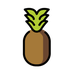 Hvordan Ananas emoji ser ud på Openmoji.