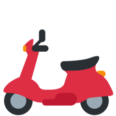 Hoe Scooter emoji eruit ziet op Twitter.