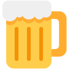 Hoe Bierglas emoji eruit ziet op Twitter.