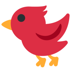 Bagaimana Burung emoji terlihat di Twitter.