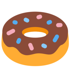 Bagaimana Donat emoji terlihat di Twitter.