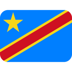 Bagaimana Bendera: Kongo - Kinshasa emoji terlihat di Twitter.