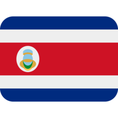 Hoe Vlag: Costa Rica emoji eruit ziet op Twitter.