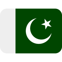 How Flag: Pakistan emoji looks on Twitter.