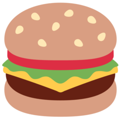 Bagaimana Hamburger emoji terlihat di Twitter.