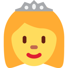 Jak wygląda emoji Księżniczka w Twitter.