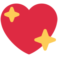 How Sparkling Heart emoji looks on Twitter.